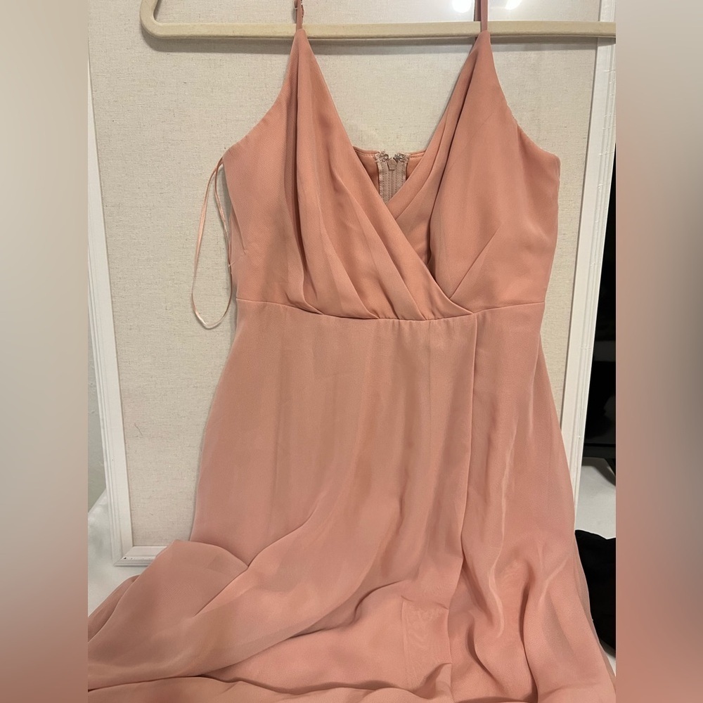 Birdy Grey Kaia Chiffon Dusty Rose Dress - Picture 9 of 11